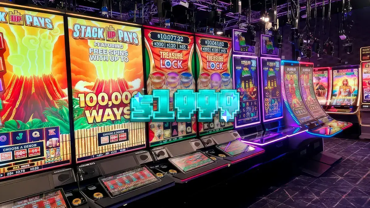 Tampilan antarmuka permainan slot live-streamed di perangkat digital
